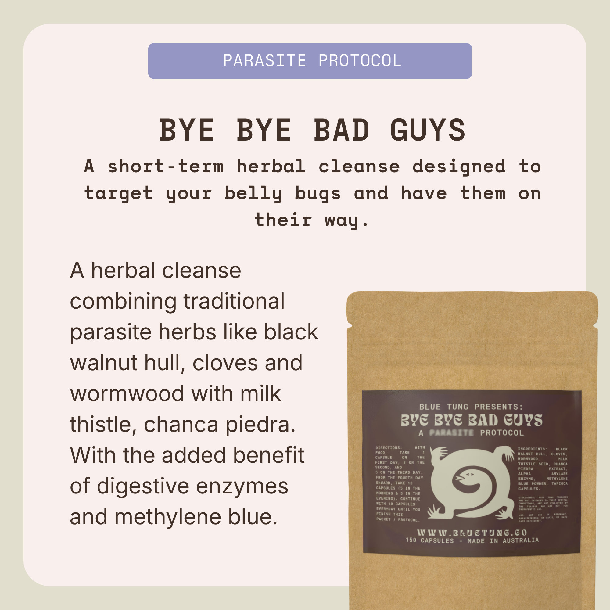 Bye Bye Bad Guys - Herbal Protocol