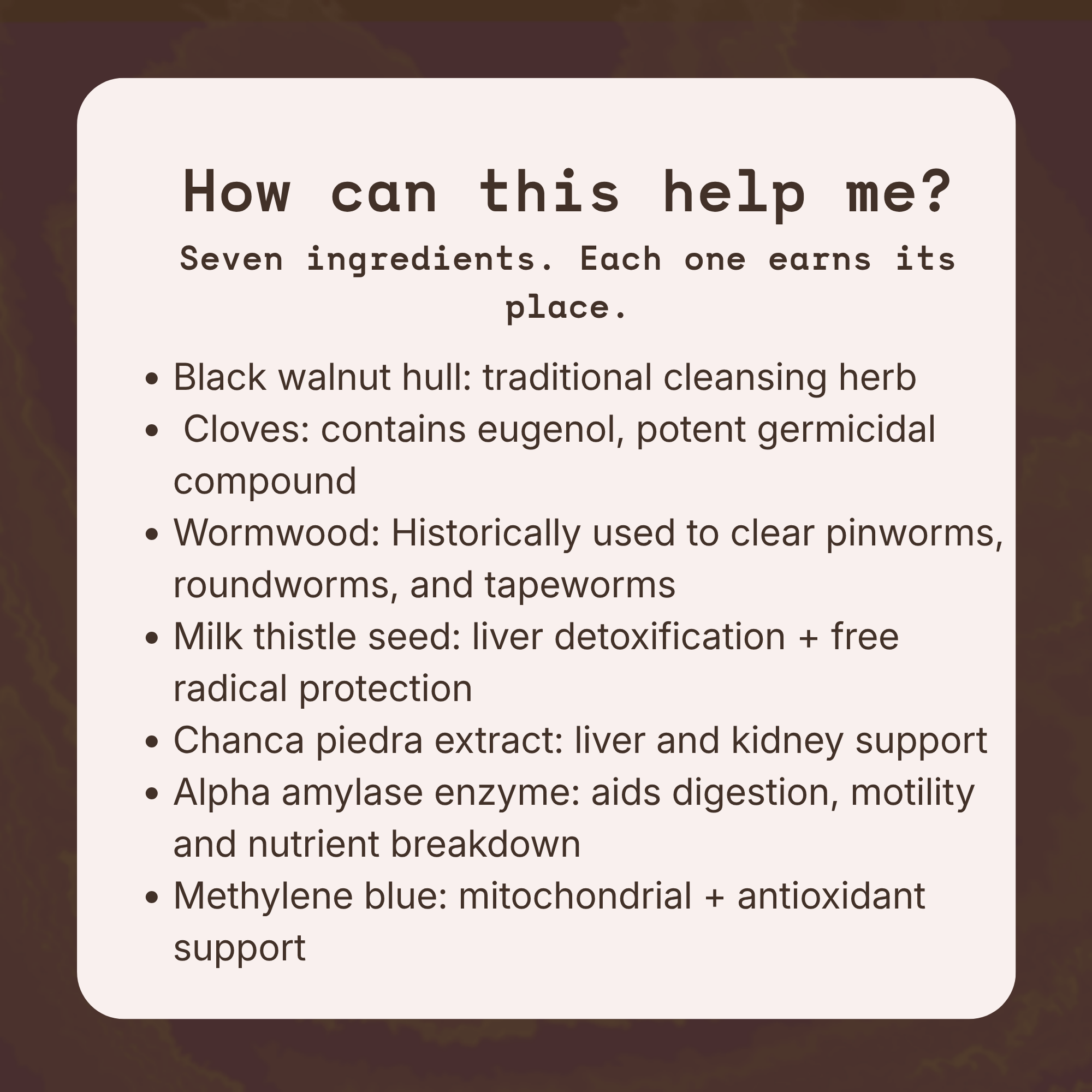 Bye Bye Bad Guys - Herbal Protocol
