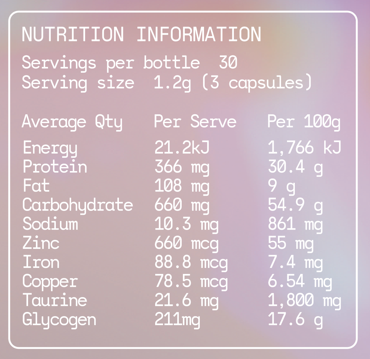 Japanese Oyster Extract Capsules
