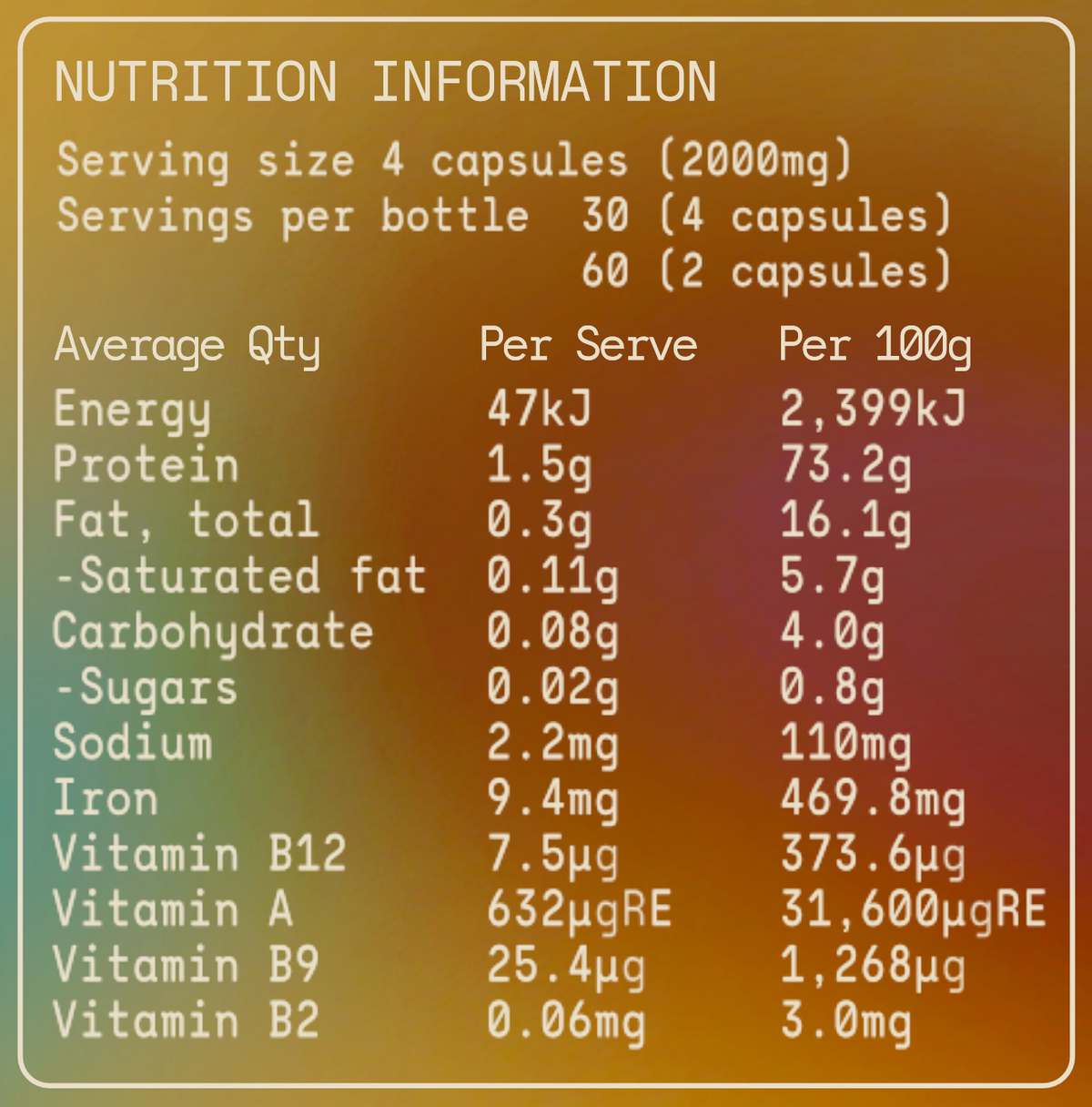 Organic Beef Spleen + Liver Capsules